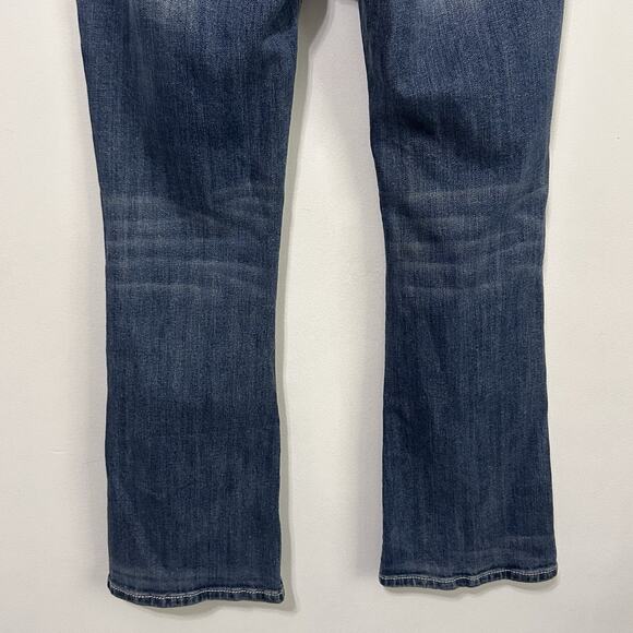 Miss Me Womens Jeans 27 Mid Rise Easy Boot E3304EBS Bling Pockets 30x28 Blue - Picture 6 of 9